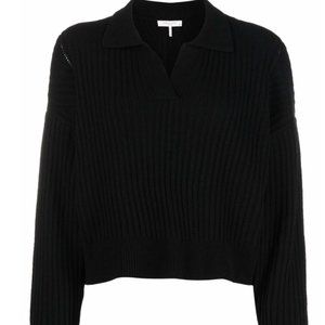 rag & bone ribbed-knit longsleeved polo jumper